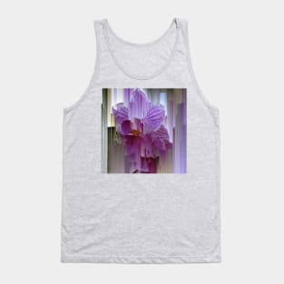 Glitched Purple Orchid Tank Top